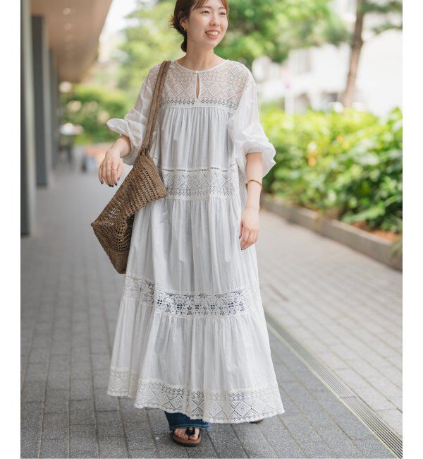 Spick and Span「《WEB限定 / 追加2》HYUレースギャザーワンピース」|ワンピース|