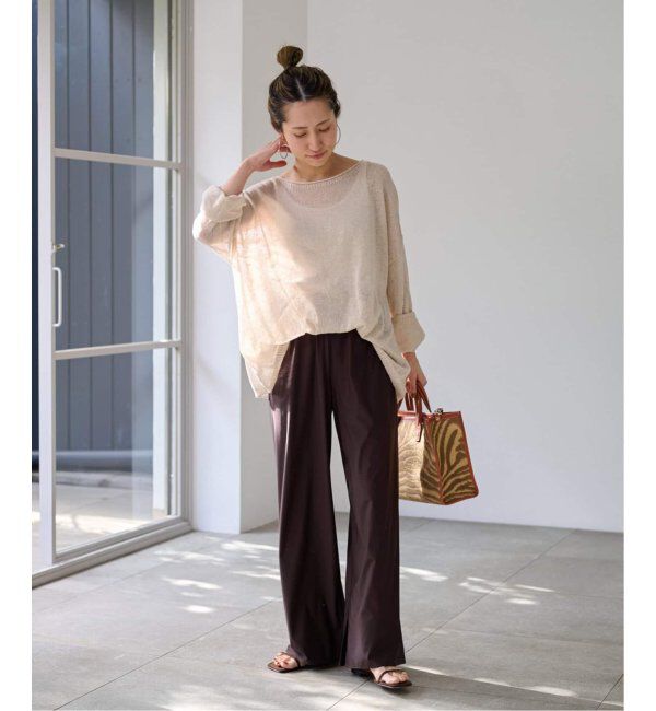 FRAMeWORK「≪追加≫ウォッシャブルニュアンスワイドワイドプルオーバー 3」|ニット・セーター|