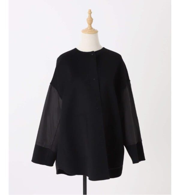 FRAMeWORK「≪WEB限定追加≫ハミルトンリバークルーネックコート」|ノーカラーコート|