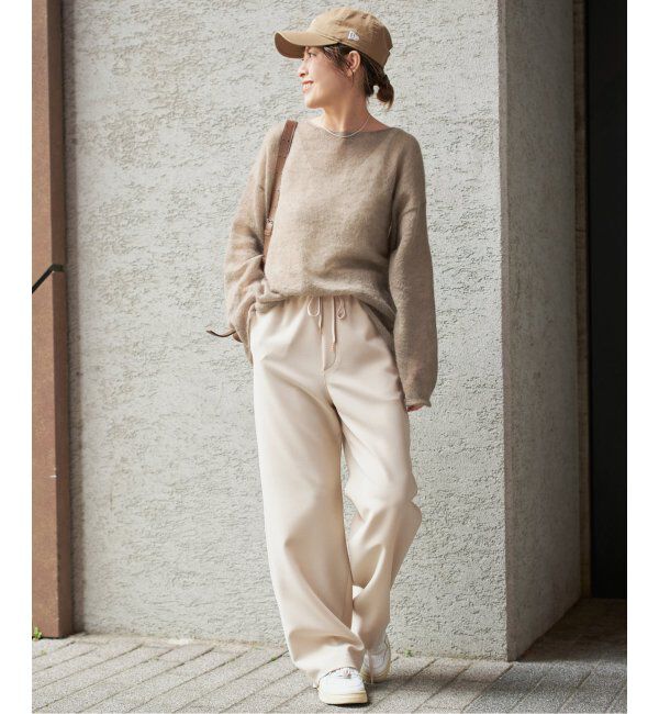 Spick and Span「《追加》ルーズモヘヤミックスボートネックニット」|ニット・セーター|