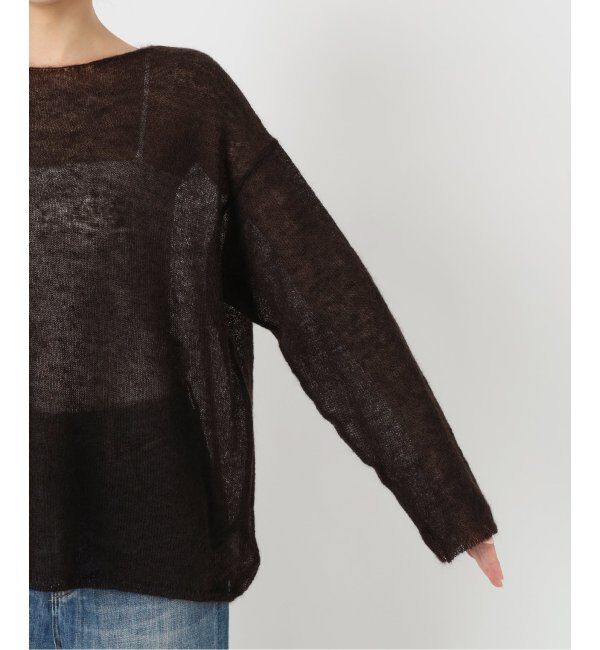 Spick and Span「《追加》ルーズモヘヤミックスボートネックニット」|ニット・セーター|