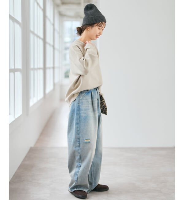 Spick and Span「ウォッシャブルPEバルキーヤーンルーズニット」|ニット・セーター|