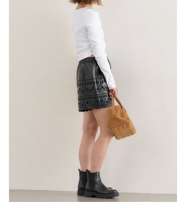 U by SPICK&SPAN「サイドギャザーボートネックトップス」|Tシャツ・カットソー|