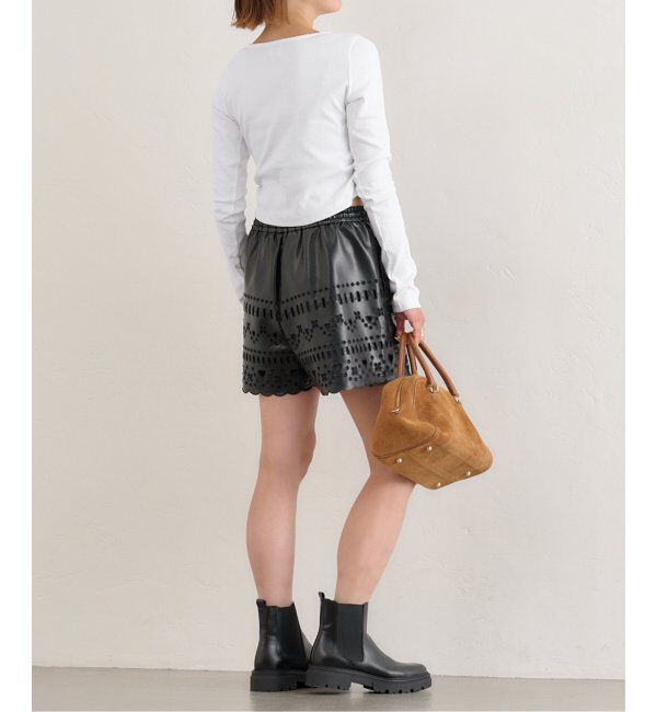 U by SPICK&SPAN「サイドギャザーボートネックトップス」|Tシャツ・カットソー|