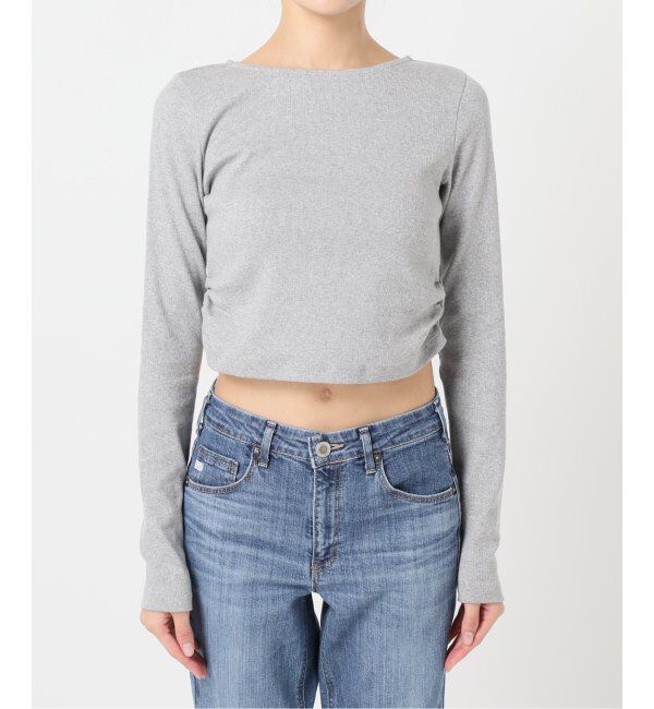 U by SPICK&SPAN「サイドギャザーボートネックトップス」|Tシャツ・カットソー|