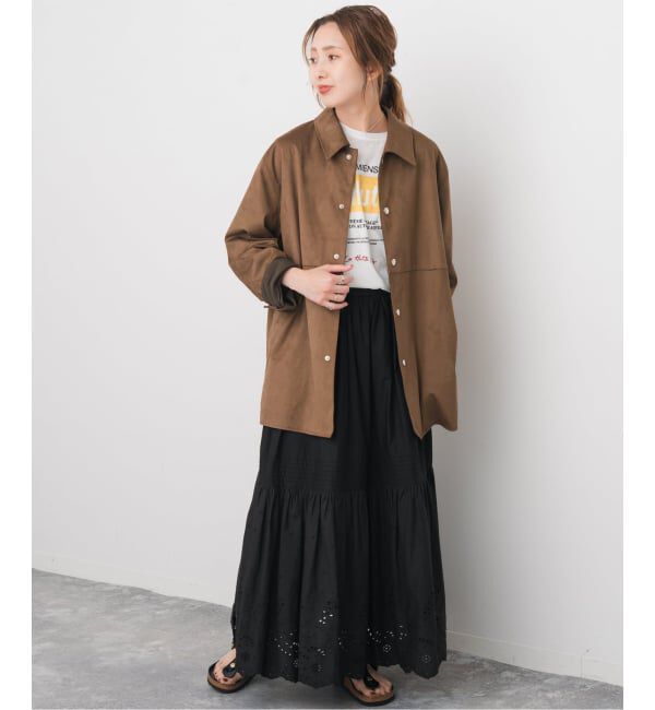 Spick and Span「フェイクスエードオープンカラージャケット」|その他|