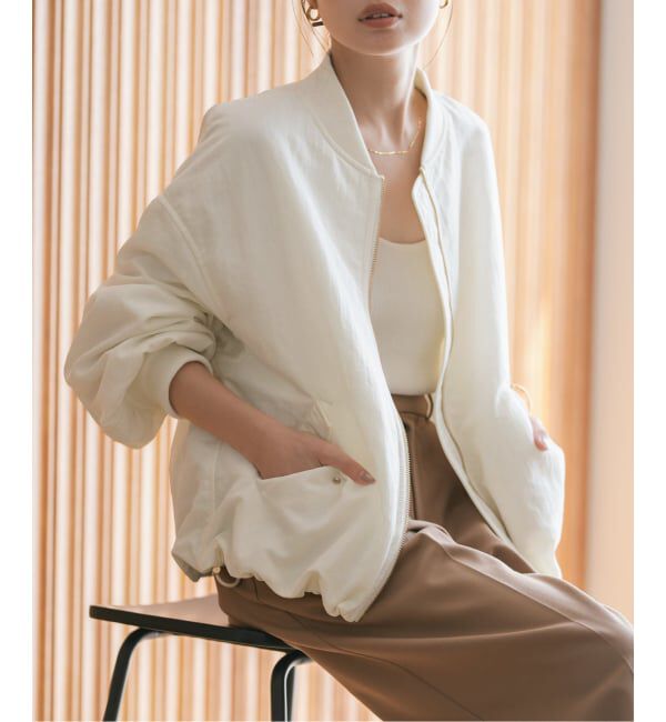 NOBLE「パフィタフタフライトMA1」|ブルゾン・スタジャン|ホワイト A