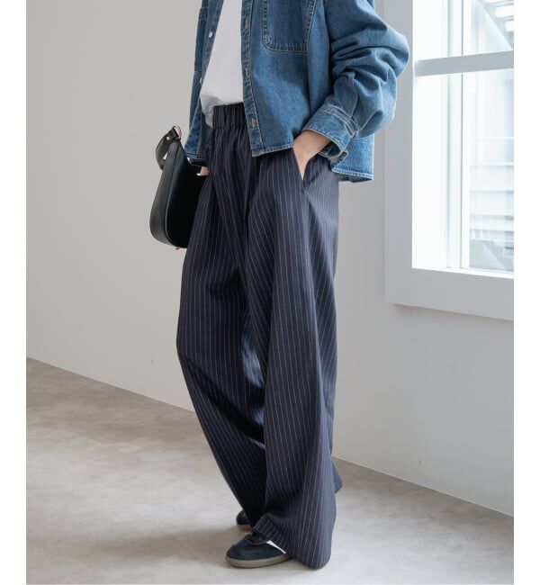 Spick and Span「《追加3》トロストレッチイージーパンツ」|スラックス|