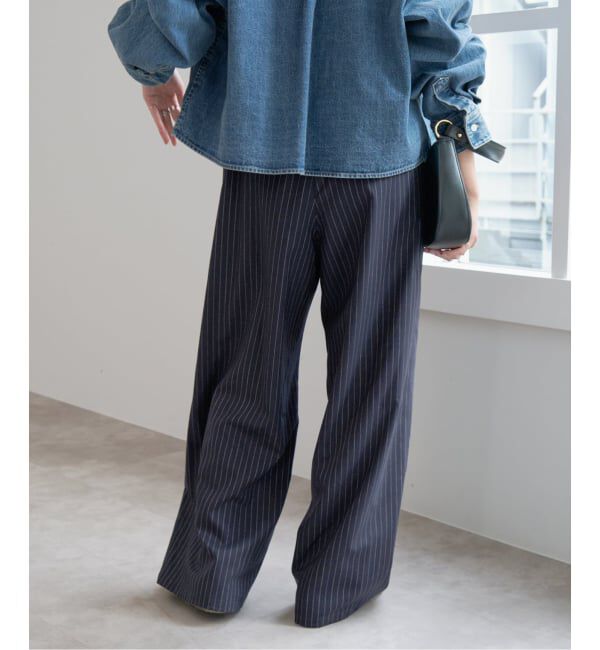 Spick and Span「《追加3》トロストレッチイージーパンツ」|スラックス|