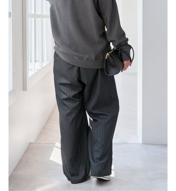 Spick and Span「《追加3》トロストレッチイージーパンツ」|スラックス|