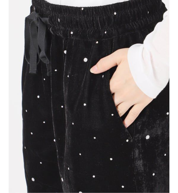 Spick and Span「《WEB限定追加》VIAN / ヴィアン グリッターベルベットイージーパンツ」|その他|