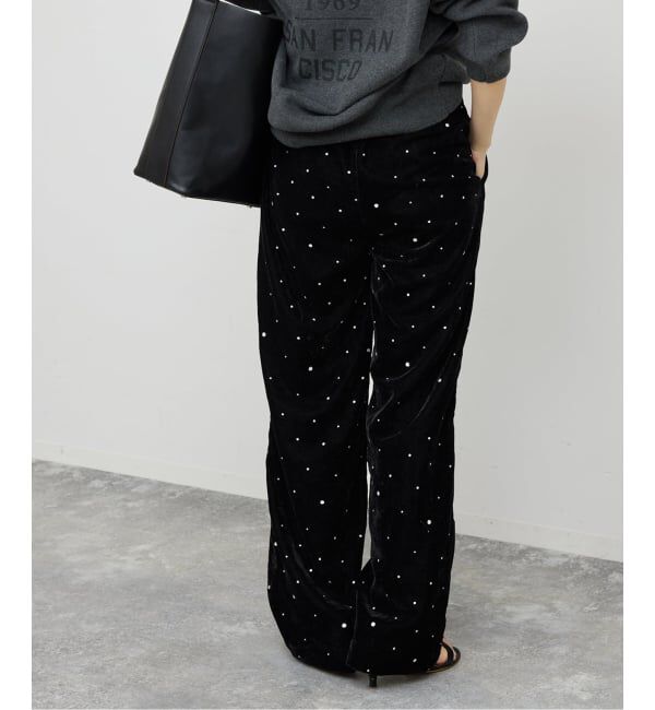 Spick and Span「《WEB限定追加》VIAN / ヴィアン グリッターベルベットイージーパンツ」|その他|