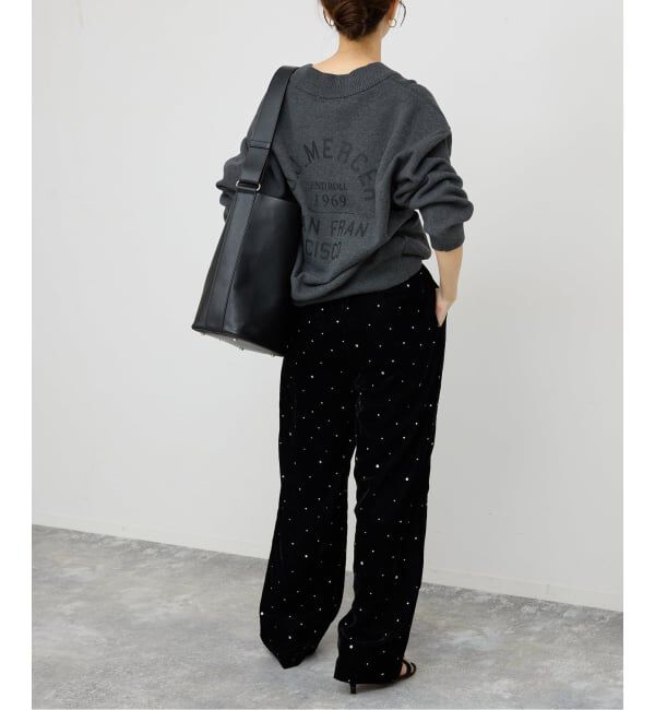 Spick and Span「《WEB限定追加》VIAN / ヴィアン グリッターベルベットイージーパンツ」|その他|