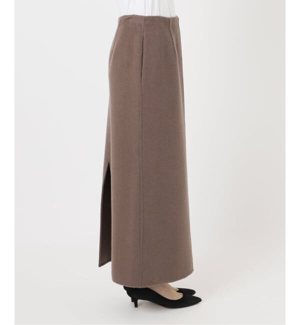 Spick and Span「ダブルフェイスストレートスカート」|スカート|