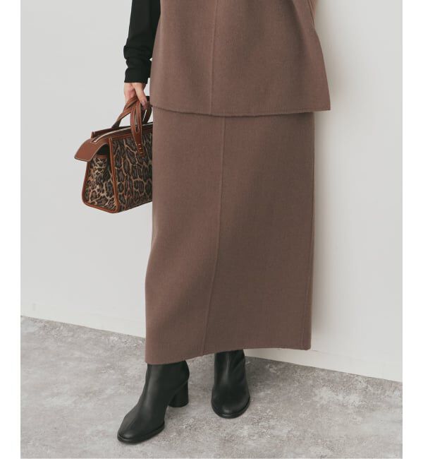 Spick and Span「ダブルフェイスストレートスカート」|スカート|
