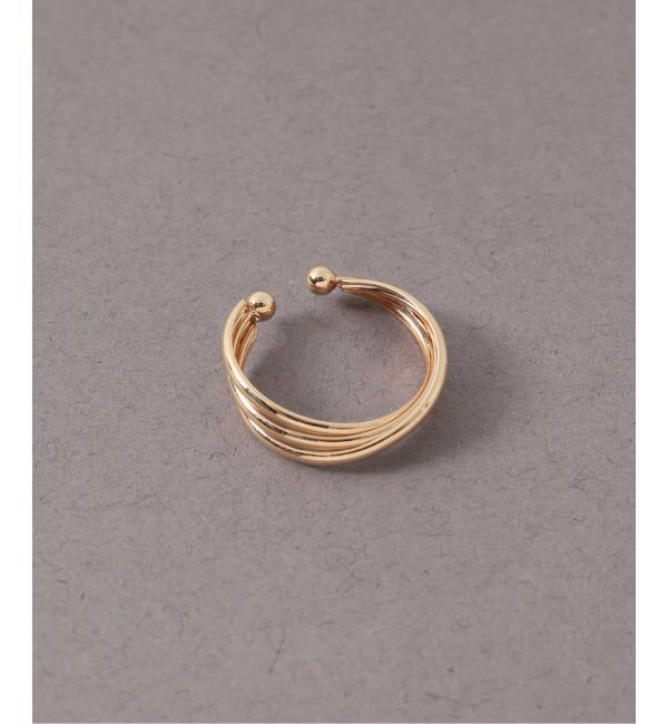 Lilas by Spick&Span「3ラインネジリイヤーカフ K10（片耳）」|イヤーカフ|