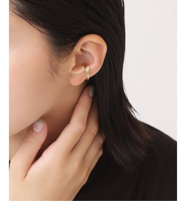 Lilas by Spick&Span「3ラインネジリイヤーカフ K10（片耳）」|イヤーカフ|