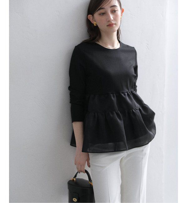  「【洗える】ティアードカットソープルオーバー」|Tシャツ・カットソー|ブラック