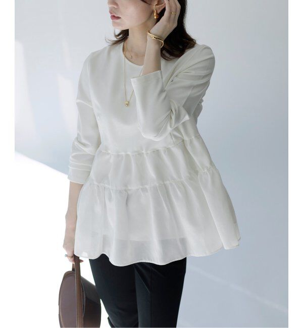  「【洗える】ティアードカットソープルオーバー」|Tシャツ・カットソー|