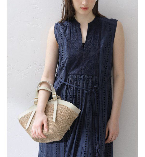  「【VIOLAd&rsquo;ORO/ヴィオラドーロ】アバカ*レザーカゴBAG」|かごバッグ|