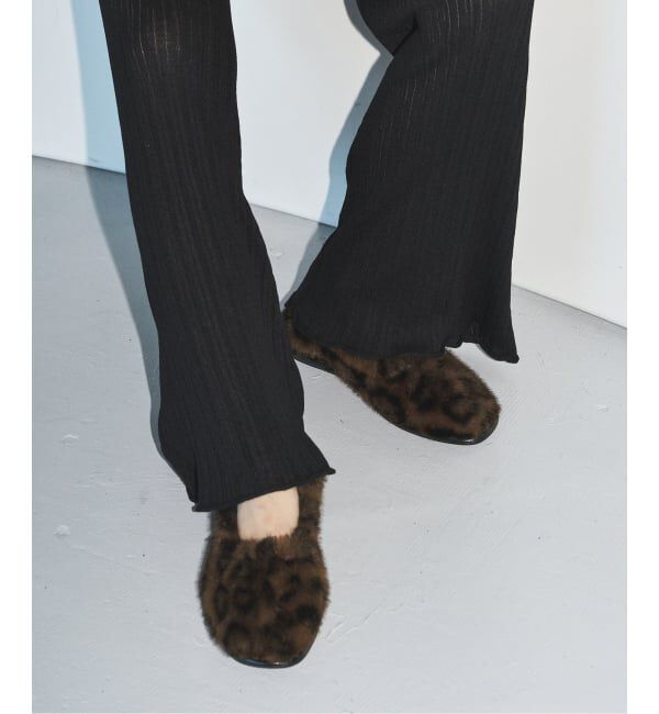 GRISE「《追加》GRISEファーギャザーバレリーナ」|バレエシューズ|