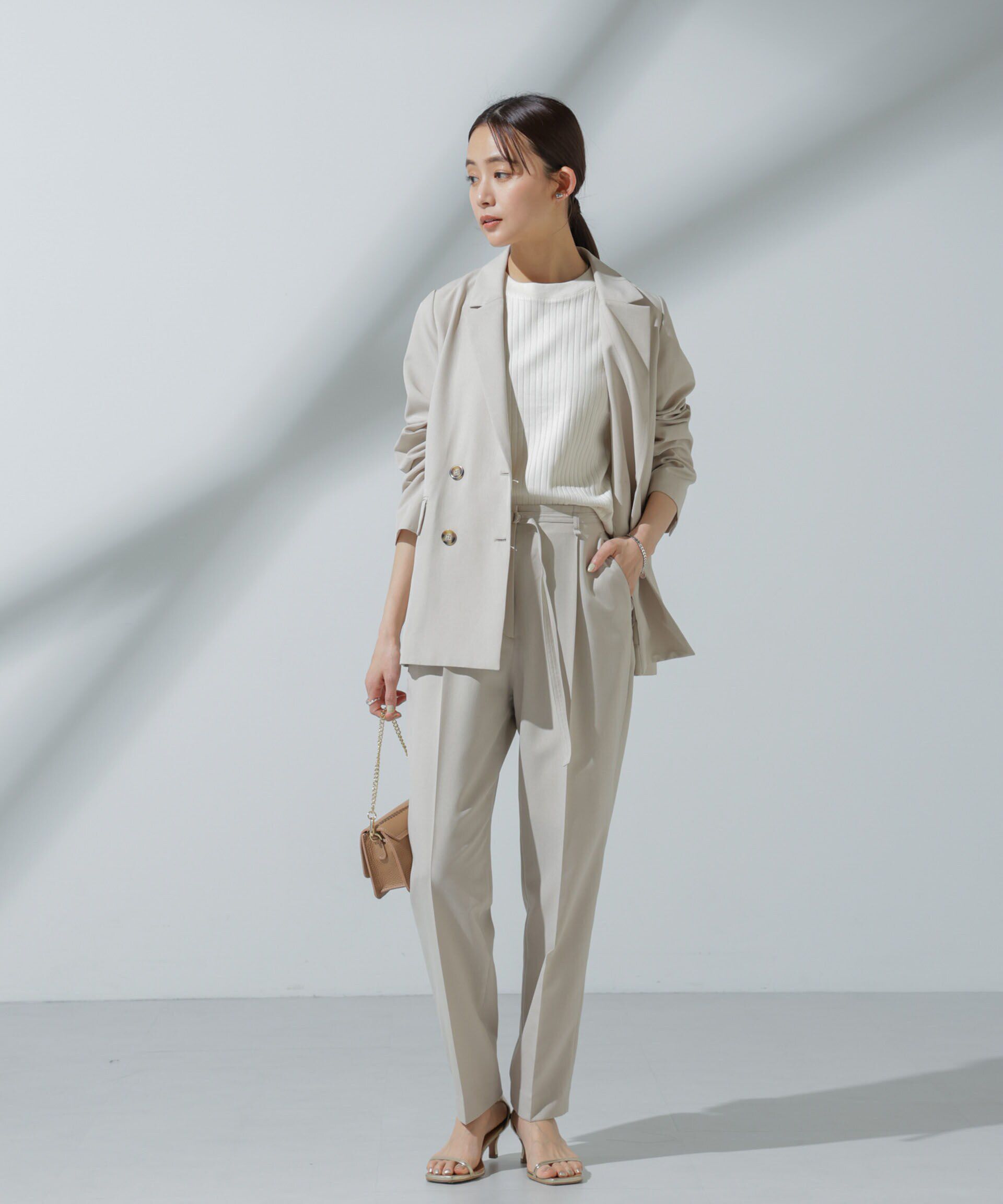 nano･universe「Anti Soaked(R) 汗染み防止 リブノースリーブTシャツ」|Tシャツ・カットソー|