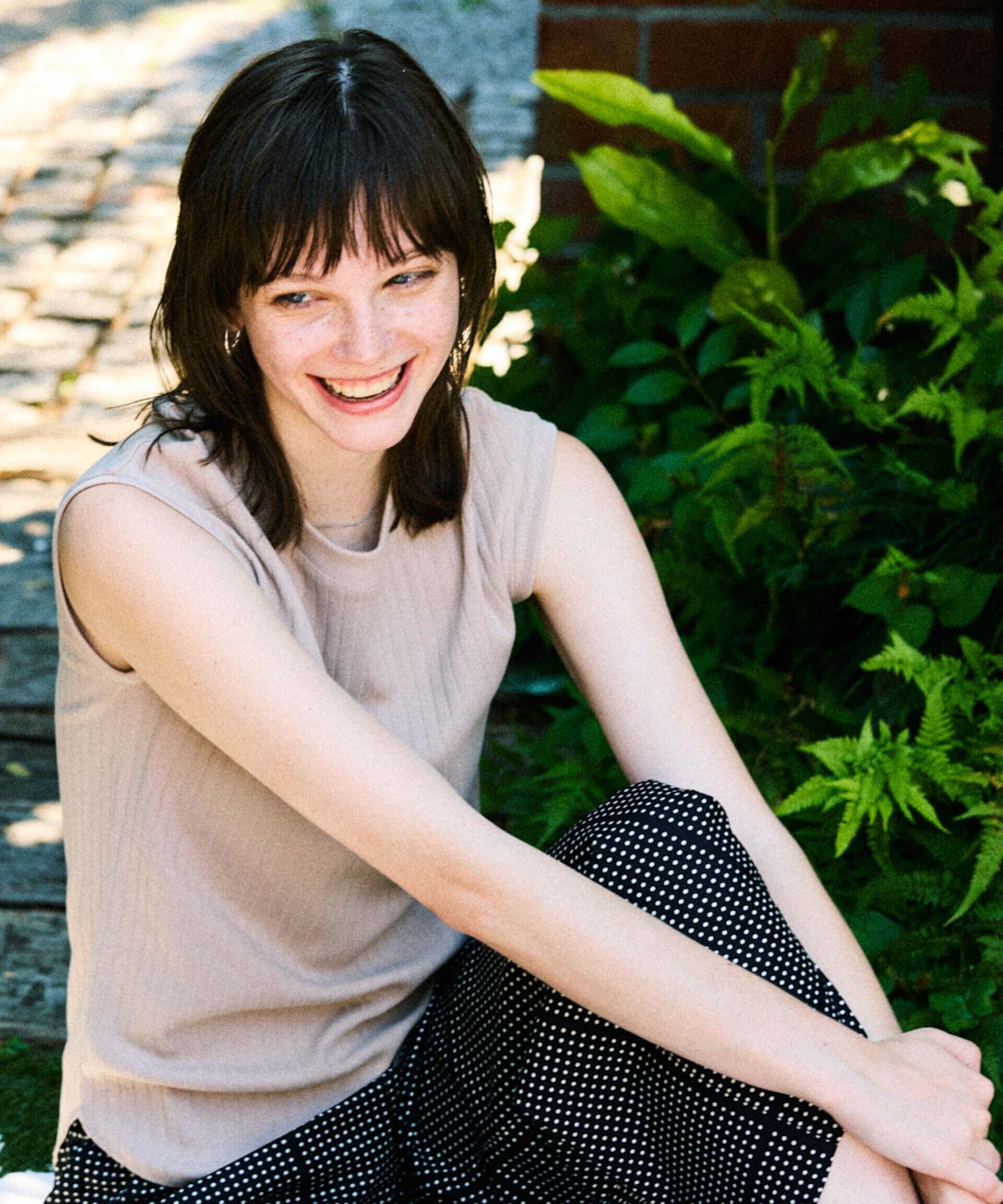 nano･universe「Anti Soaked(R) 汗染み防止 リブノースリーブTシャツ」|Tシャツ・カットソー|