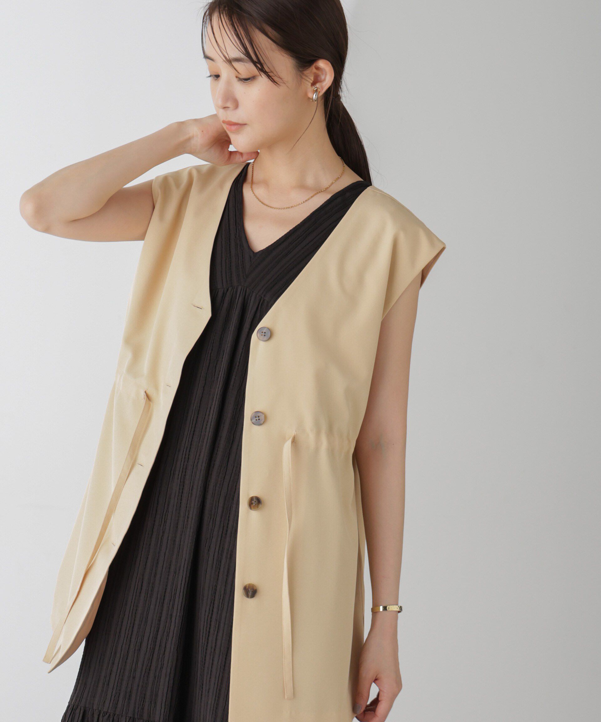 nano･universe「前後2Wayジレブラウス(セットアップ可)」|シャツ・ブラウス|