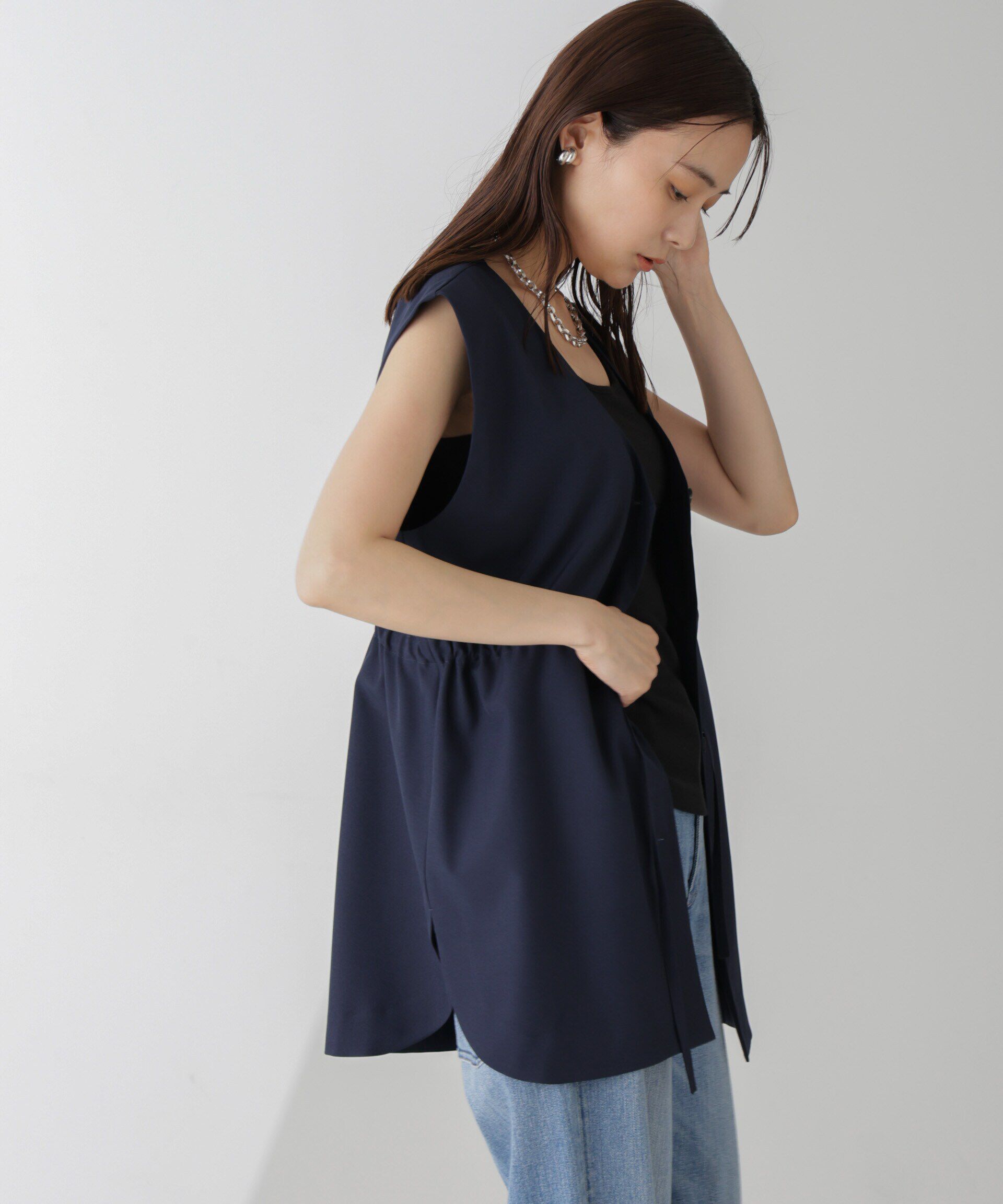 nano･universe「前後2Wayジレブラウス(セットアップ可)」|シャツ・ブラウス|