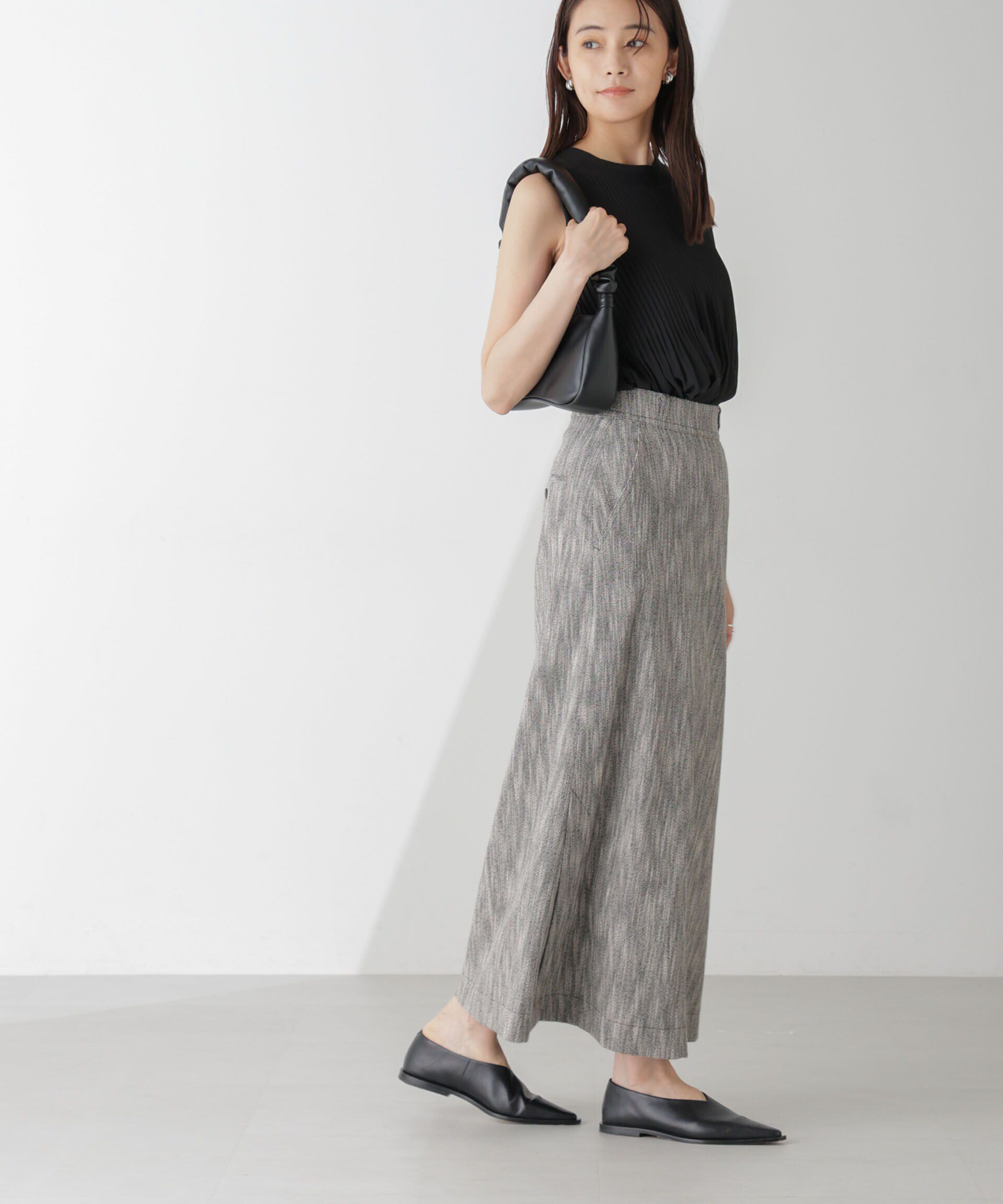 nano･universe「プリーツノースリーブブラウス」|シャツ・ブラウス|