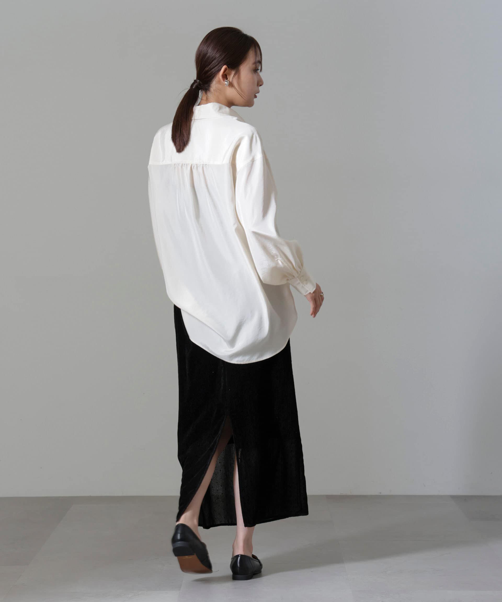 nano･universe「ストライプベロアIラインスカート」|スカート|