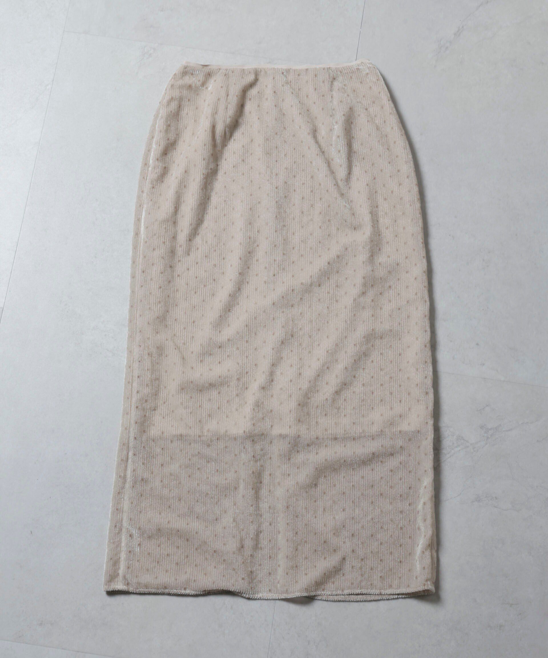 nano･universe「ストライプベロアIラインスカート」|スカート|