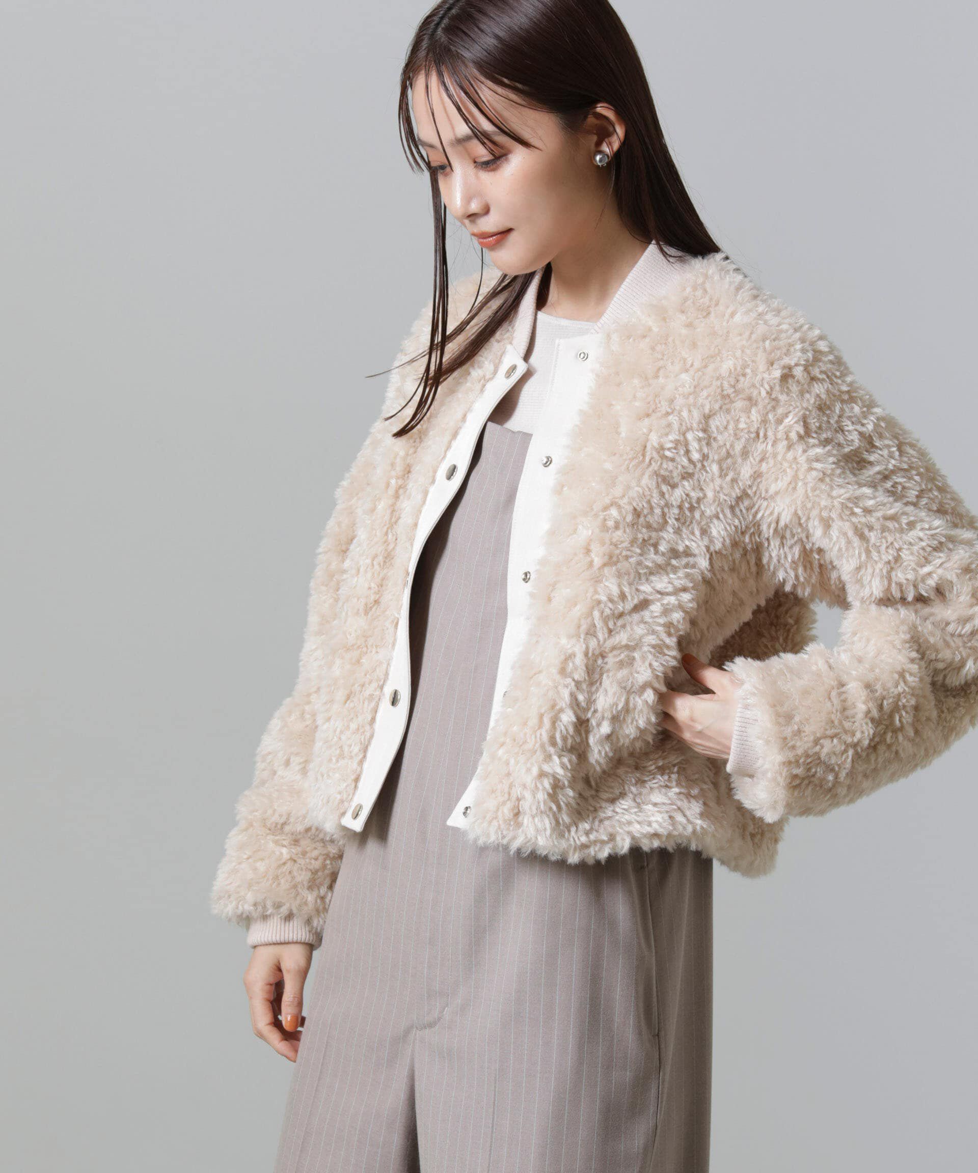 nano･universe「カーリーファーショートブルゾン」|ブルゾン・スタジャン|