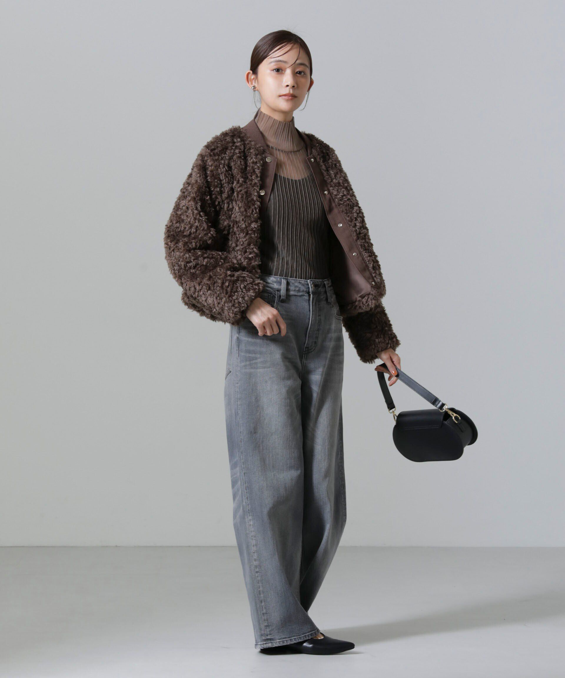 nano･universe「カーリーファーショートブルゾン」|ブルゾン・スタジャン|