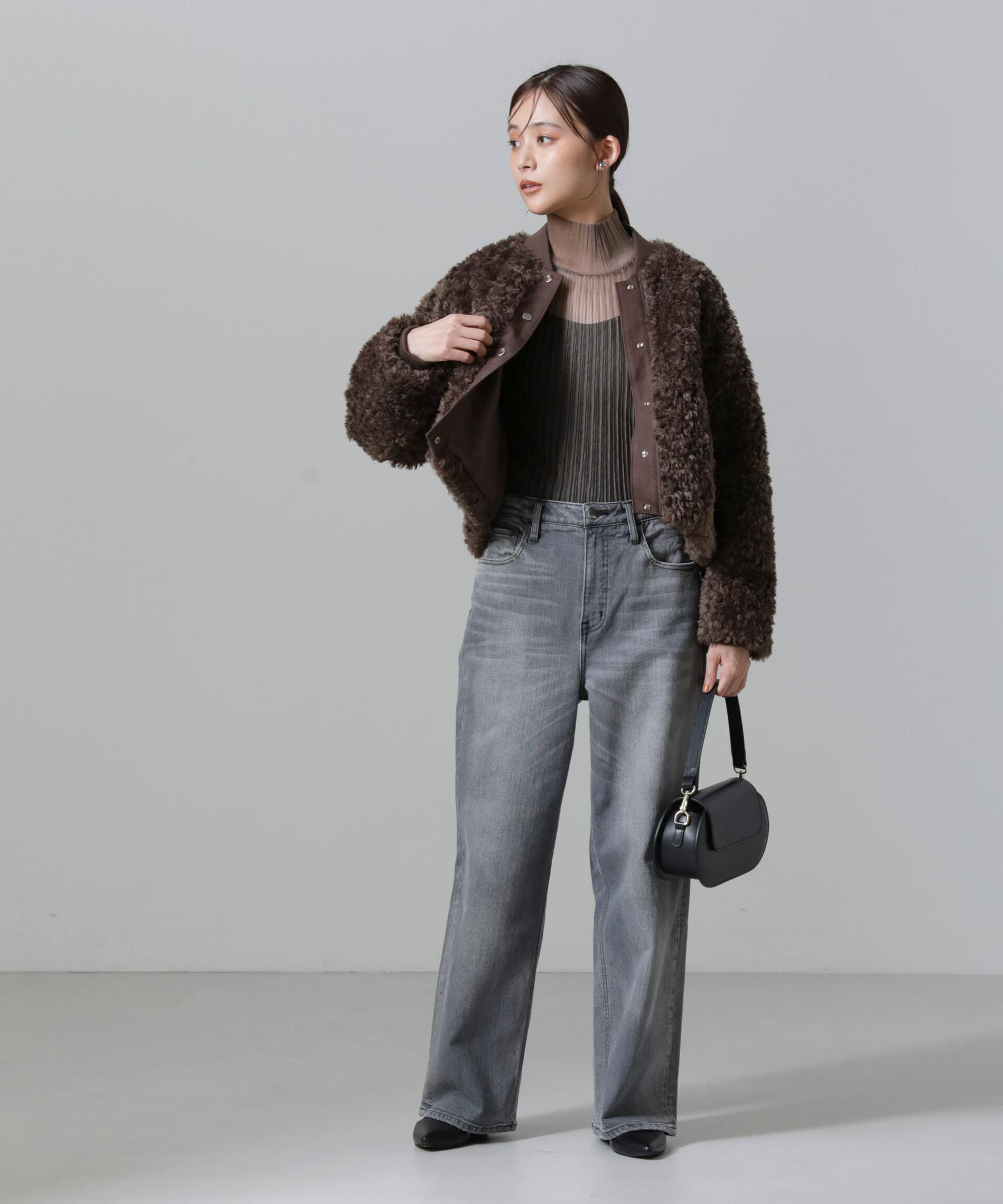 nano･universe「カーリーファーショートブルゾン」|ブルゾン・スタジャン|