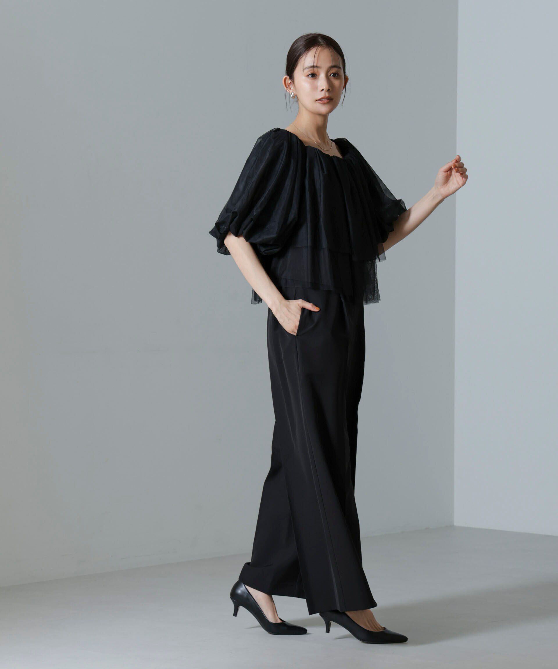 nano･universe「troisiemechaco/TULLE DOUBLECLOTH セットアップパンツ」|スーツ|