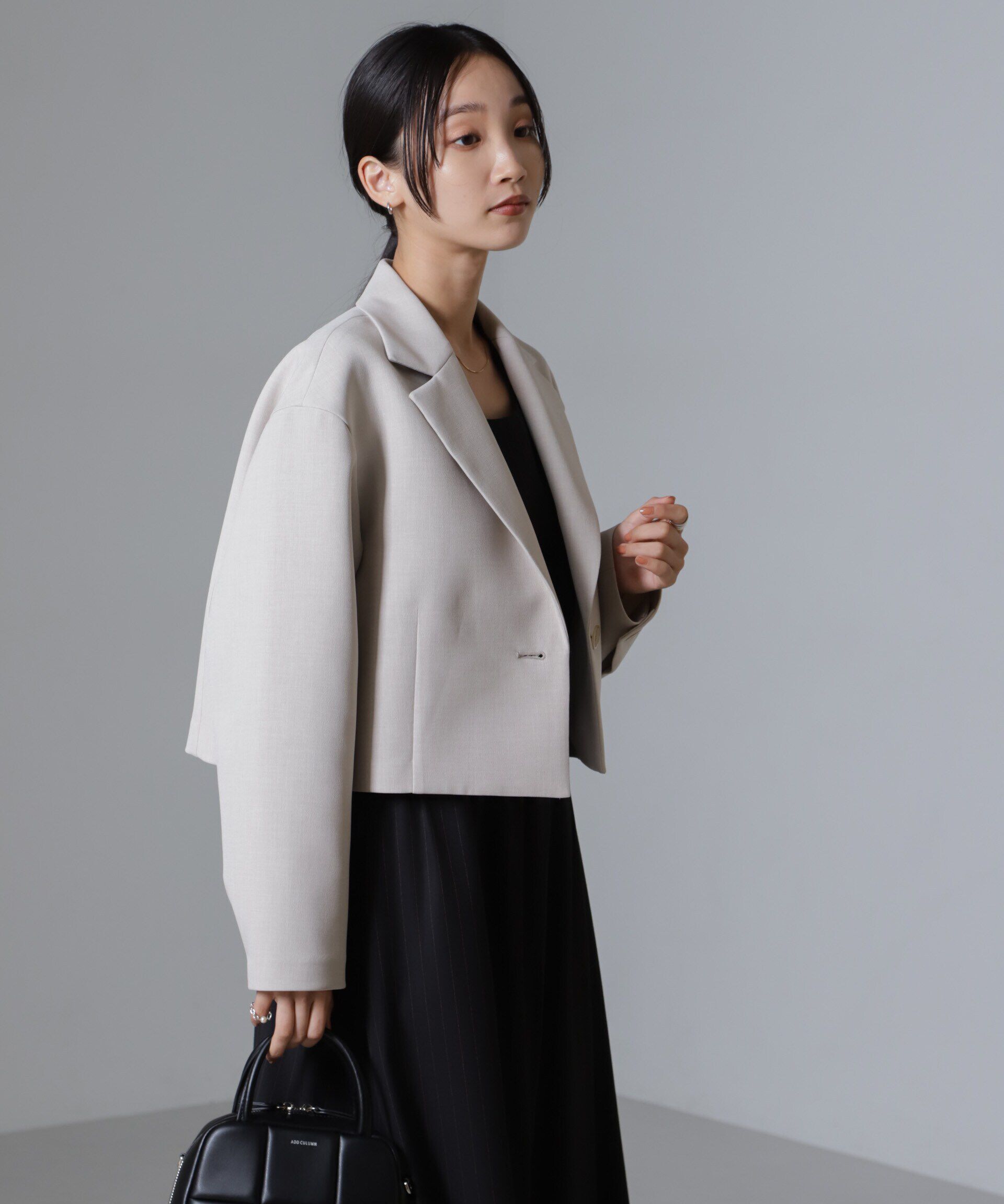 nano･universe「Reflax(R)ダブルクロスショートジャケット」|テーラードジャケット|