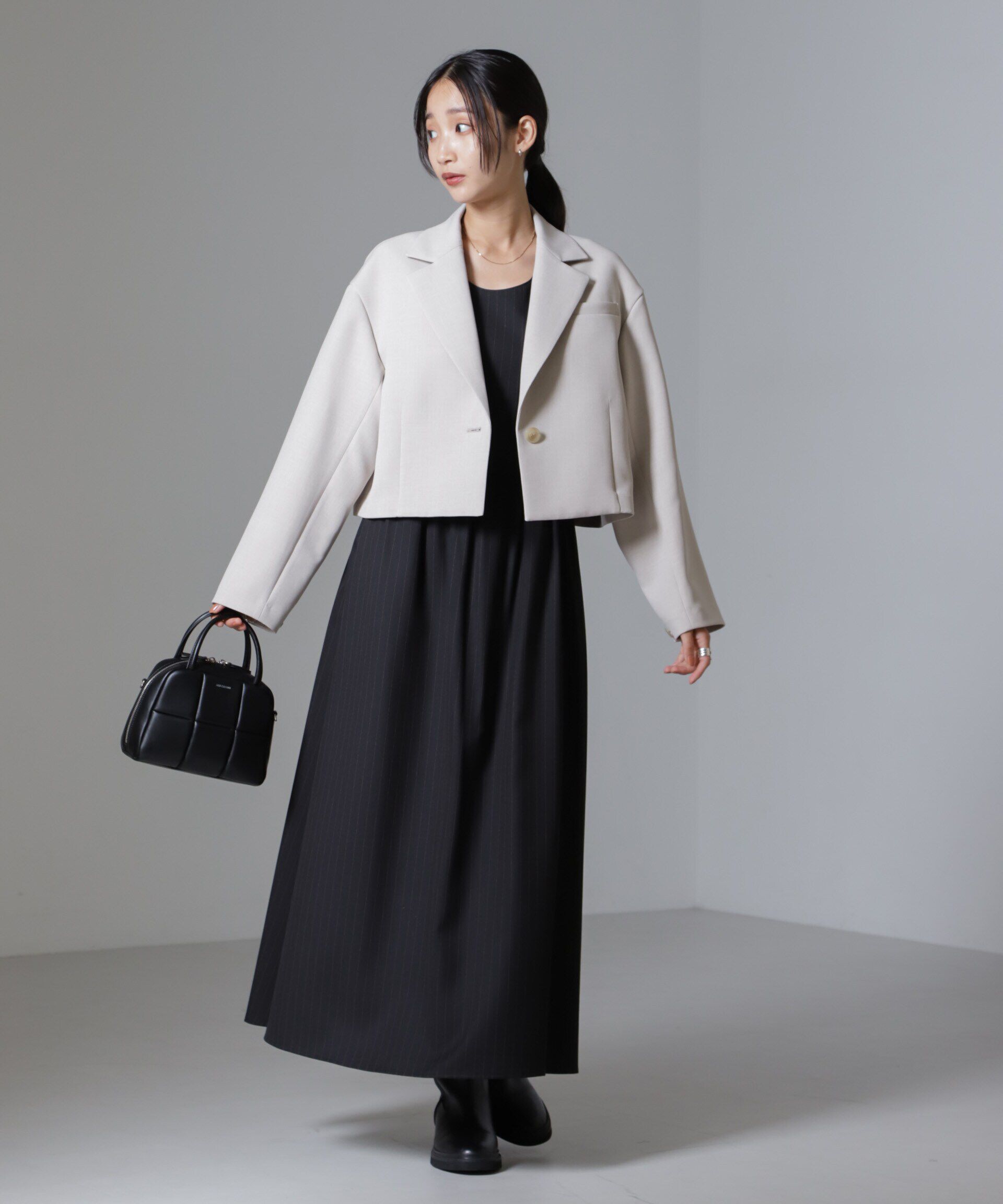 nano･universe「Reflax(R)ダブルクロスショートジャケット」|テーラードジャケット|