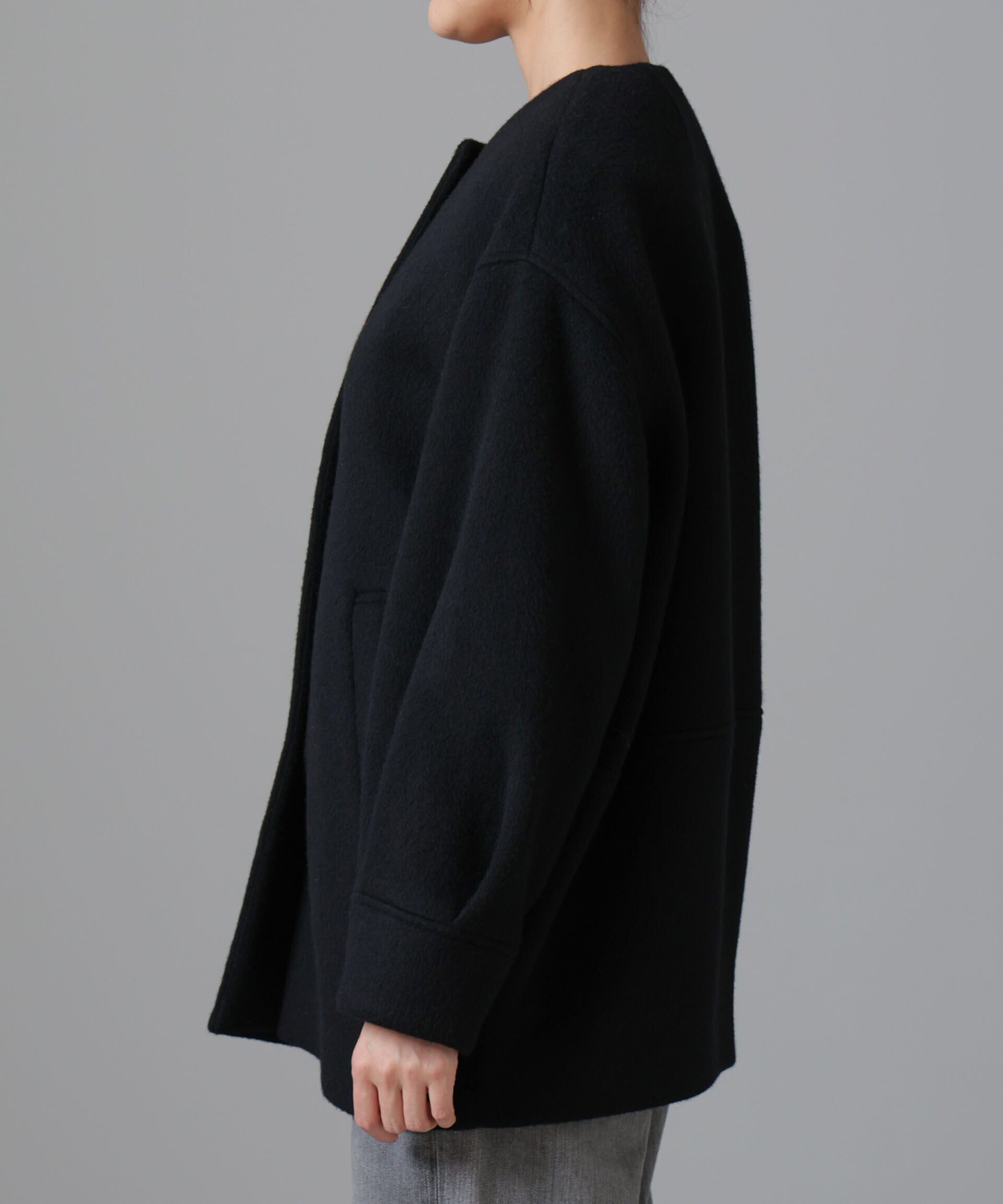nano･universe「PECOLAMBウールカシミヤノーカラーミドル丈コート」|その他|