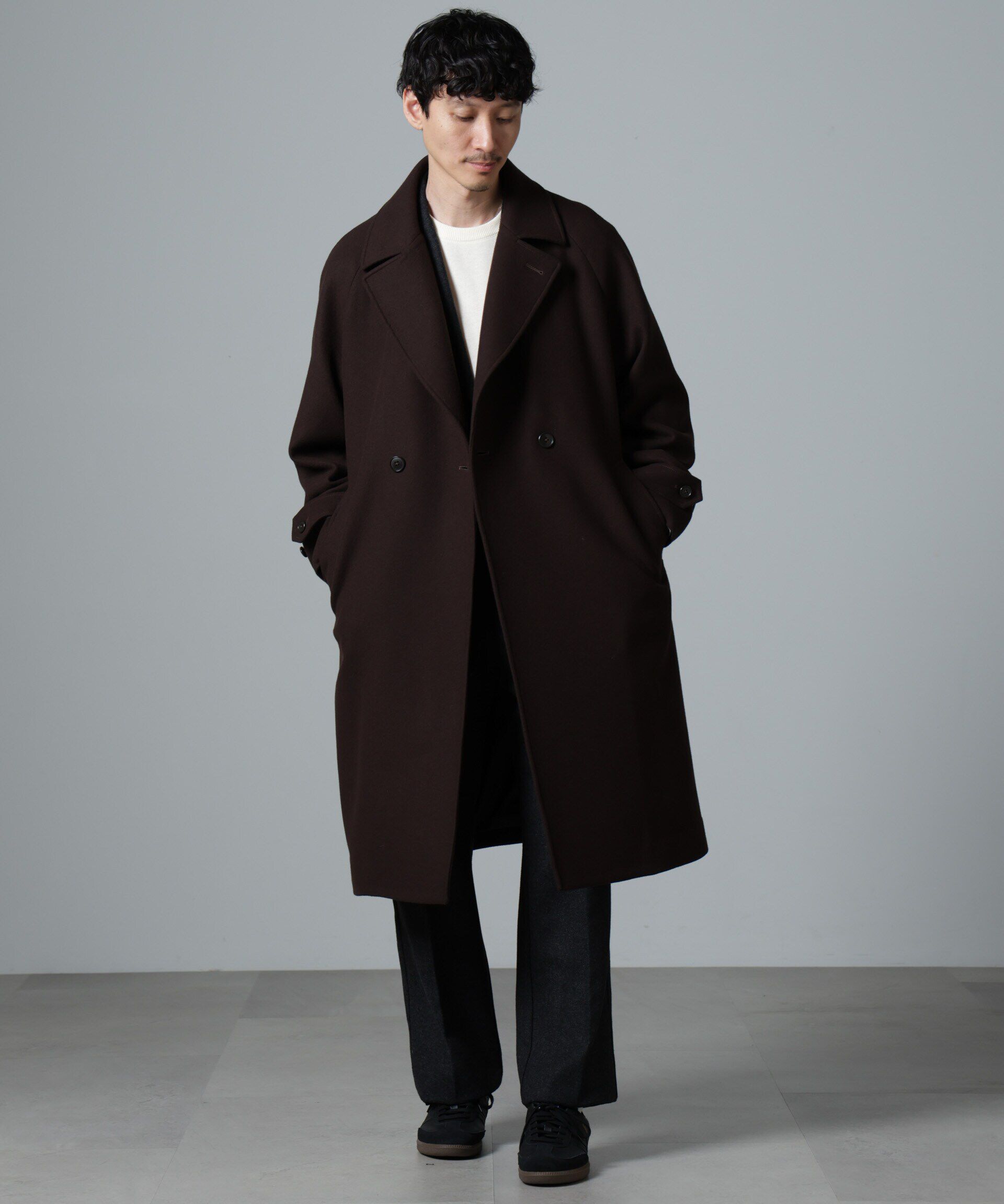 nano･universe「ウールカシミヤ二重織りメルトンダブルブレスコート」|その他|
