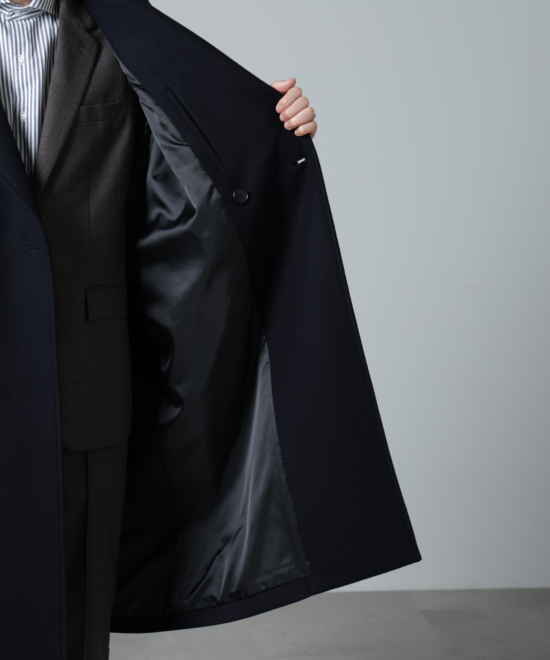 nano･universe「ウールカシミヤ二重織りメルトンダブルブレスコート」|その他|