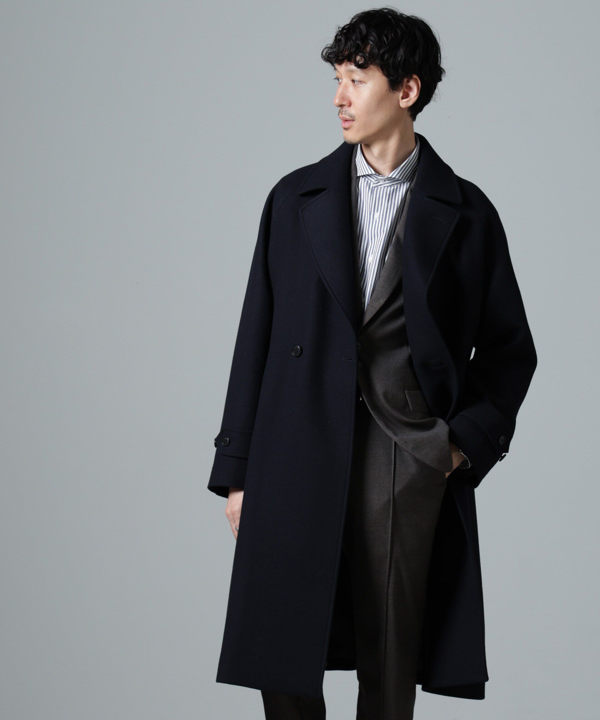 nano･universe「ウールカシミヤ二重織りメルトンダブルブレスコート」|その他|