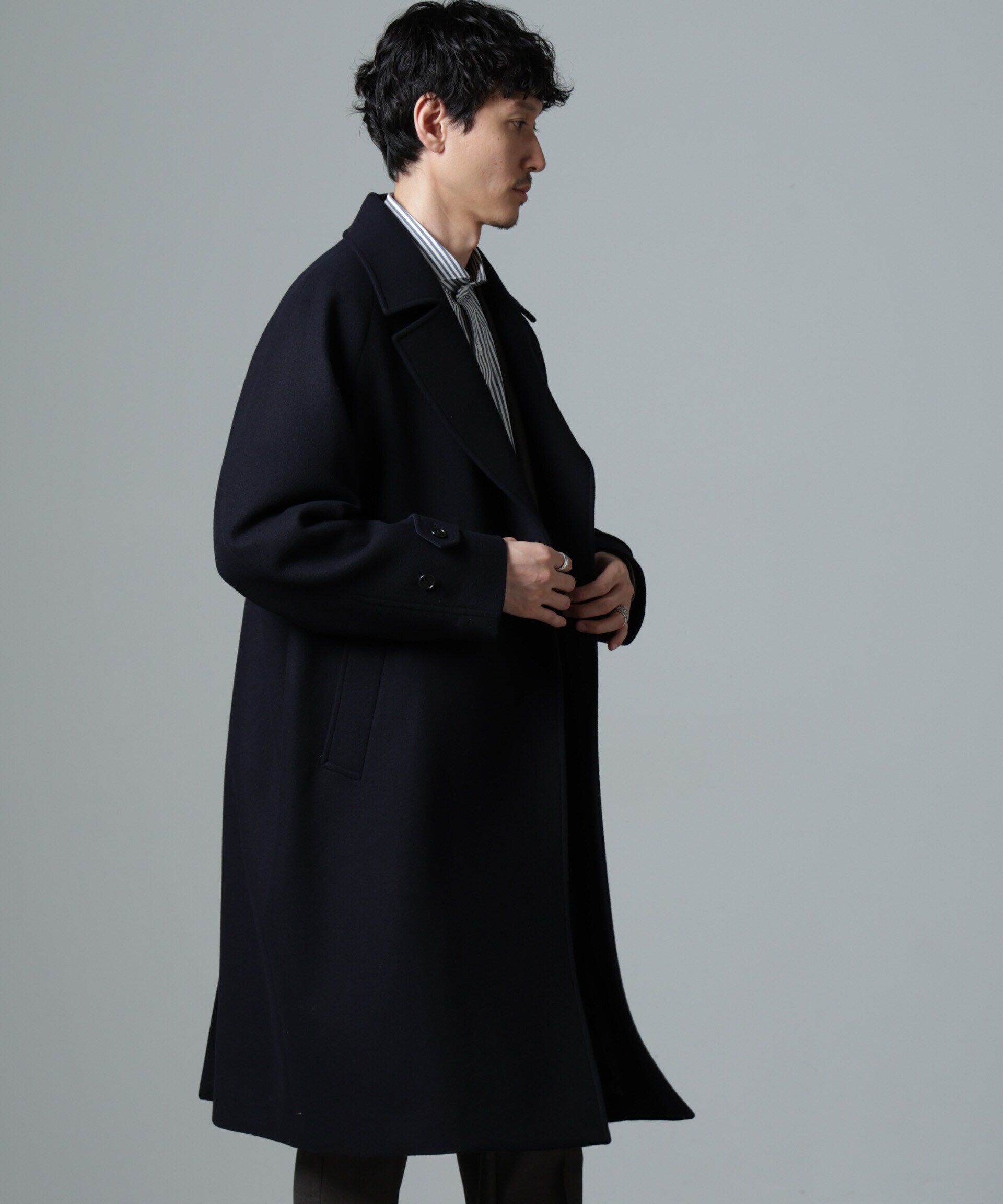 nano･universe「ウールカシミヤ二重織りメルトンダブルブレスコート」|その他|