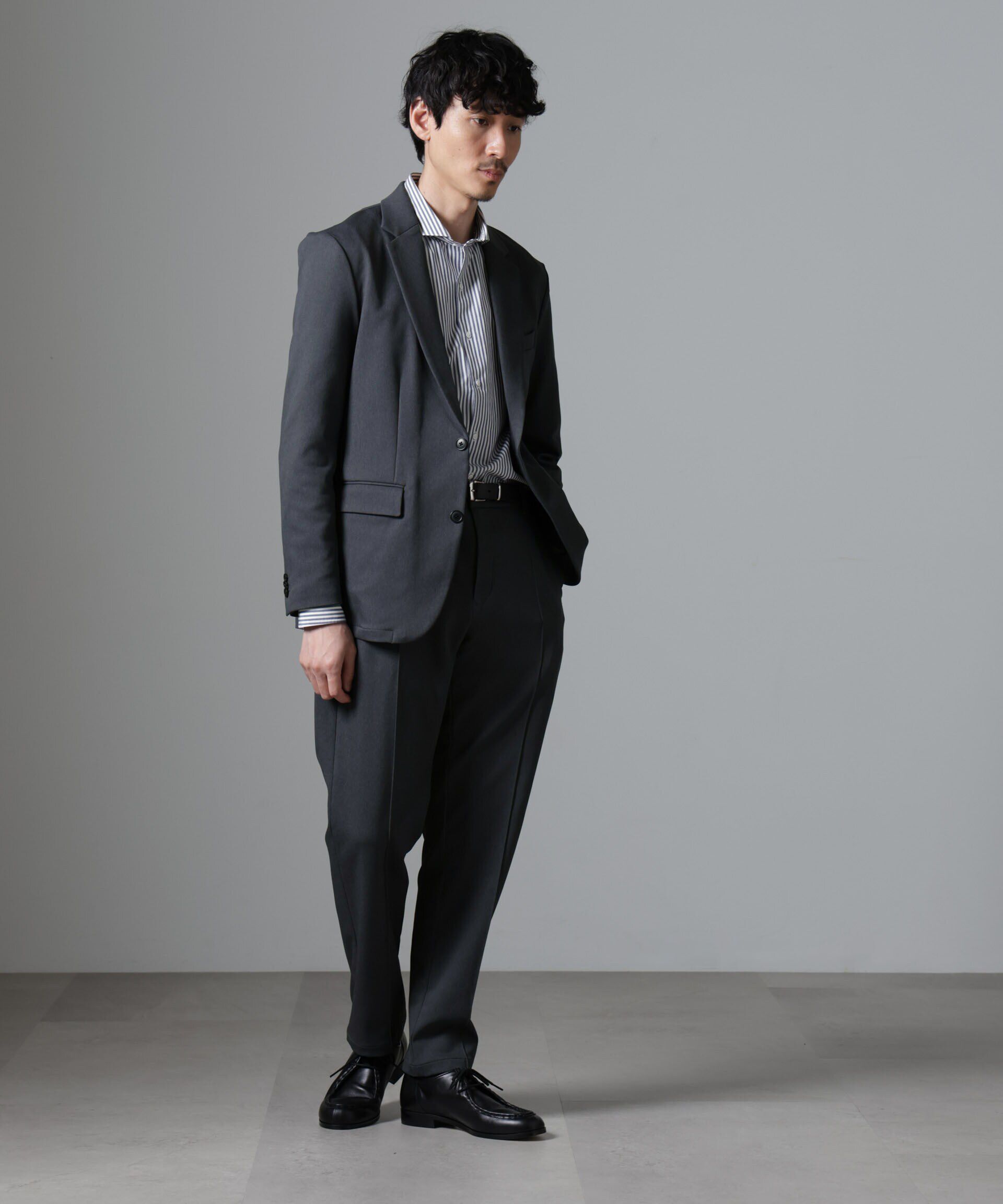 nano･universe「｢N JACKET BASIC｣CATINA(R)ﾒﾗﾝｼﾞ二重織ﾂｲﾙｽﾄﾚｯﾁｼﾞｬｹｯﾄ(ｾ 」|スーツ|