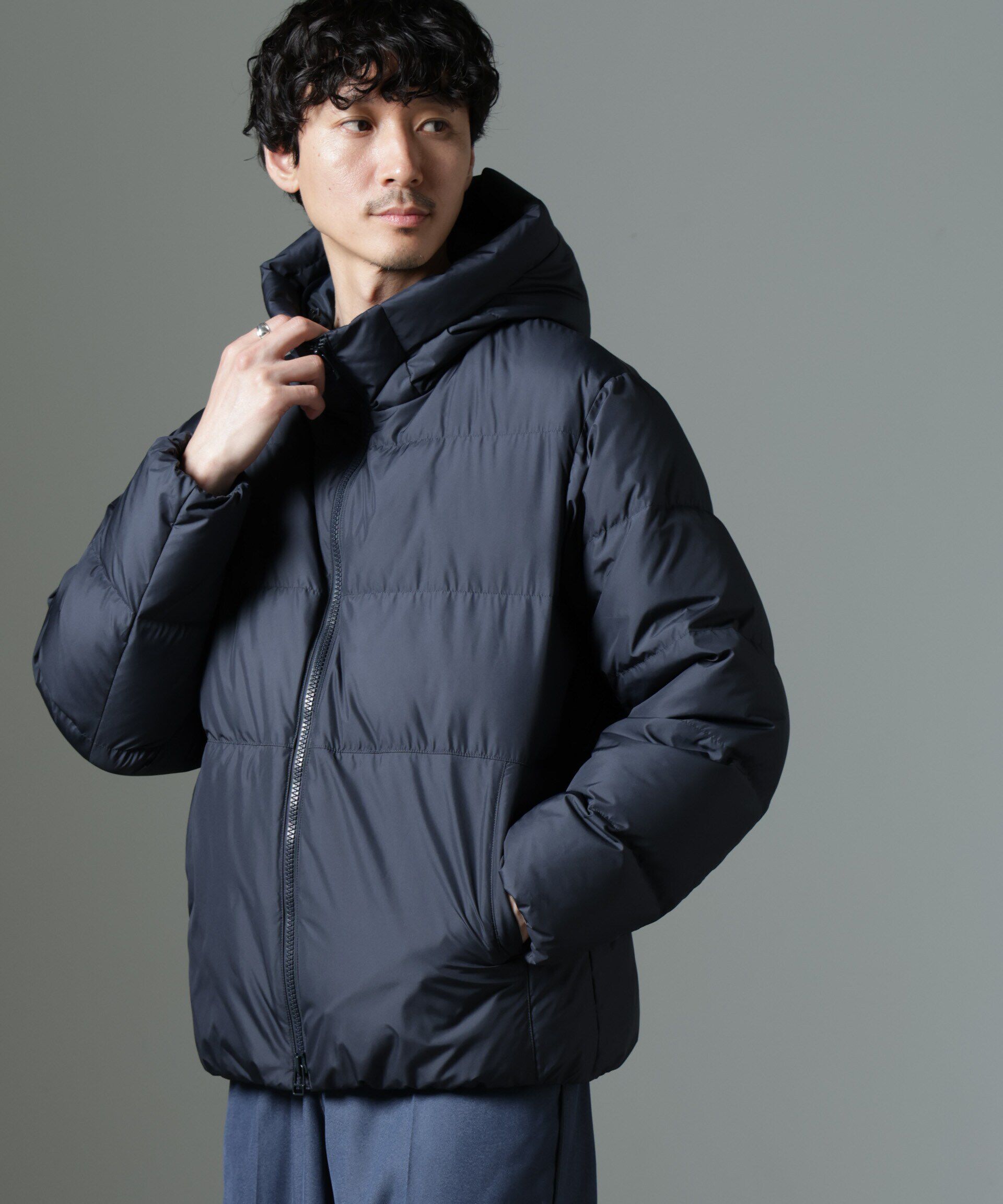 nano･universe「anewdown(R)ECOBlue(R)撥水ショートダウン」|ダウン|ネイビー