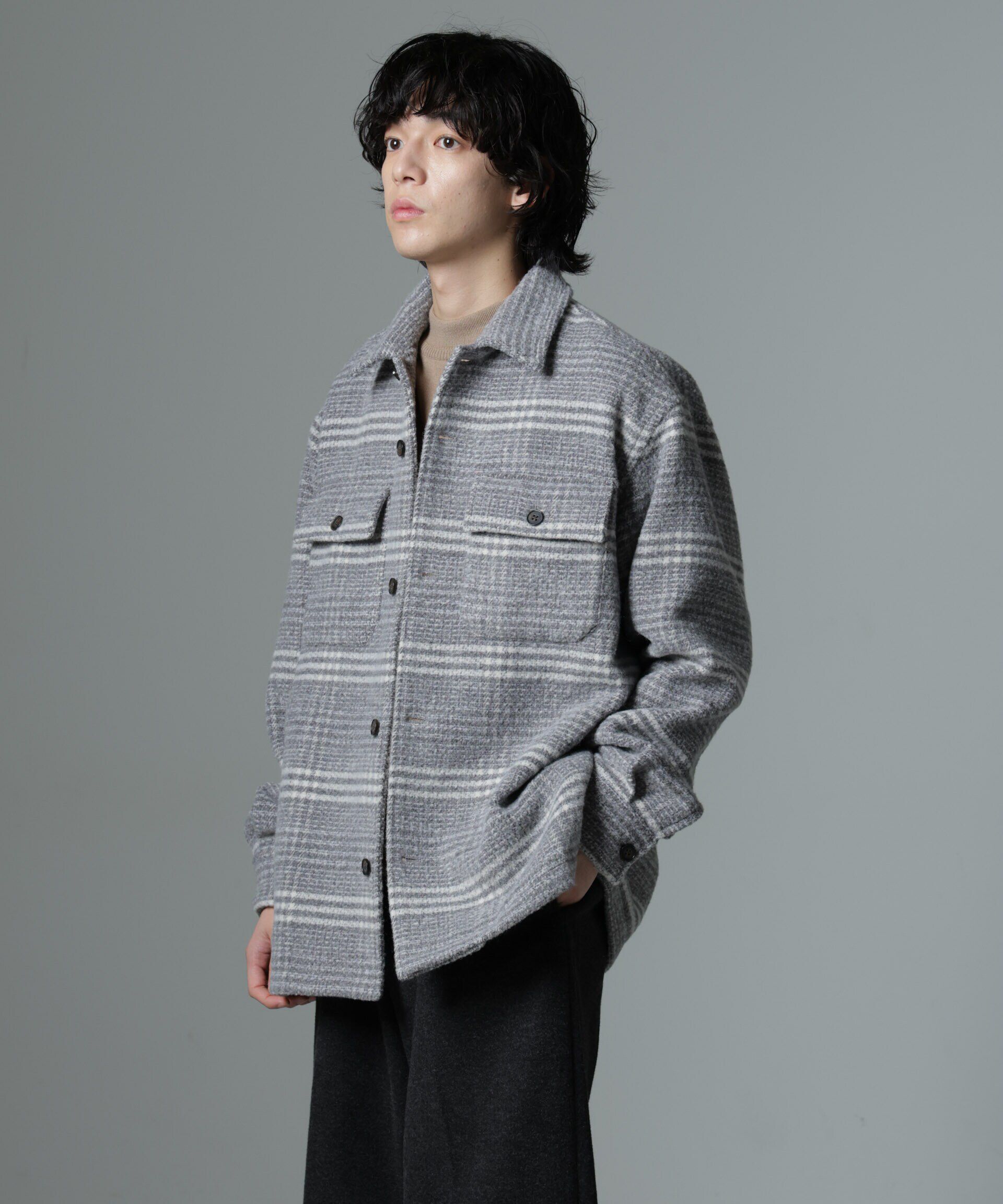 nano･universe「スライバーライクシャギーシャツブルゾン」|ブルゾン・スタジャン|