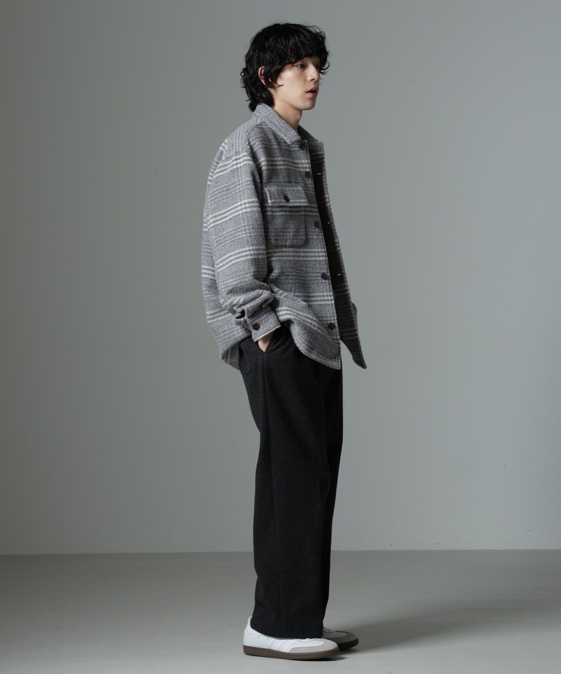 nano･universe「スライバーライクシャギーシャツブルゾン」|ブルゾン・スタジャン|