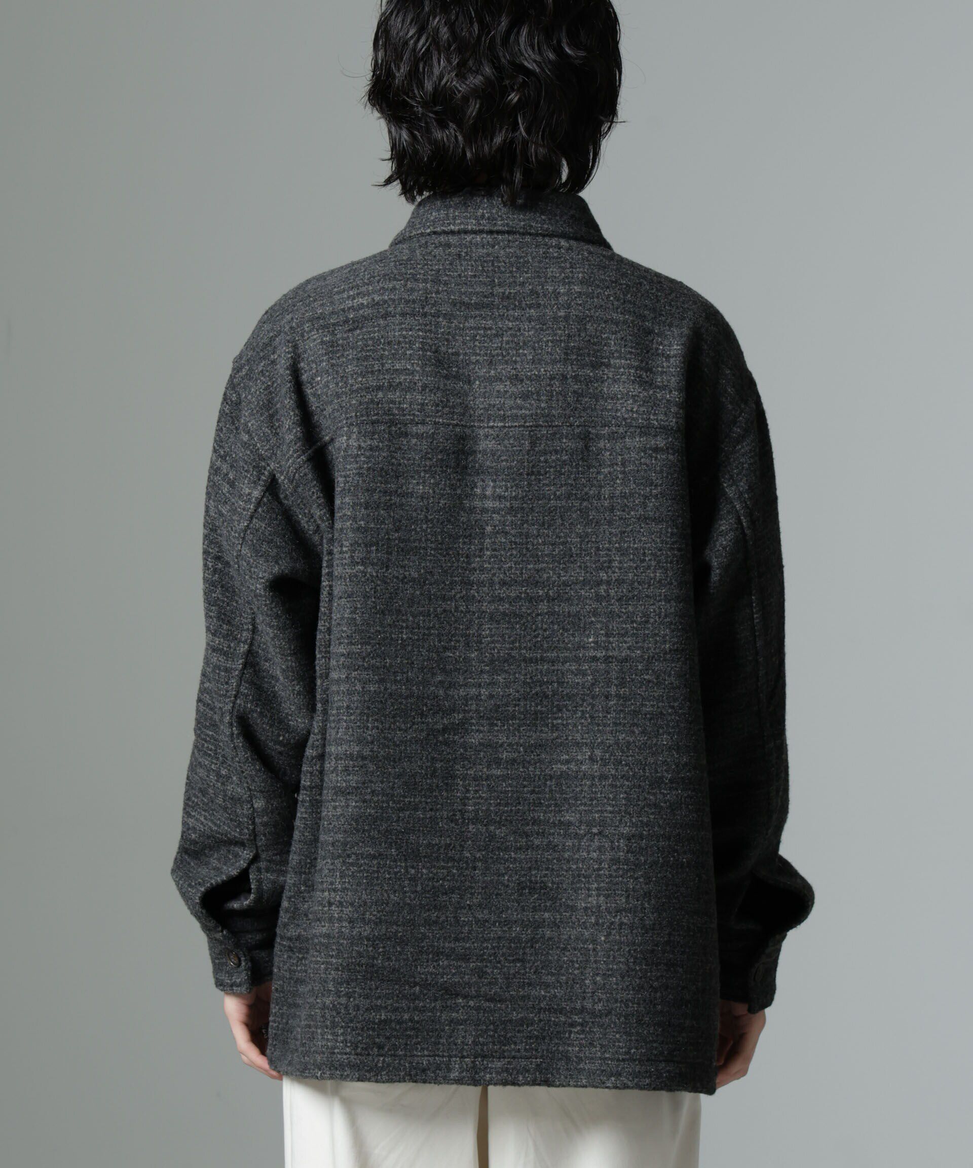 nano･universe「スライバーライクシャギーシャツブルゾン」|ブルゾン・スタジャン|