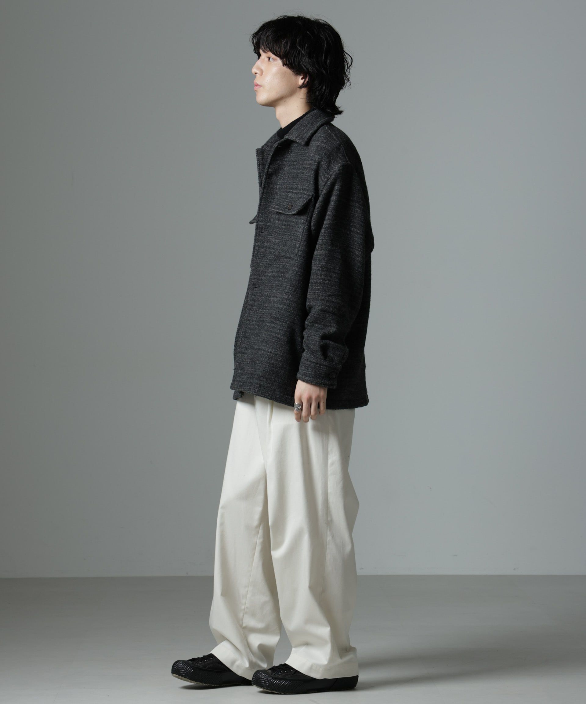 nano･universe「スライバーライクシャギーシャツブルゾン」|ブルゾン・スタジャン|