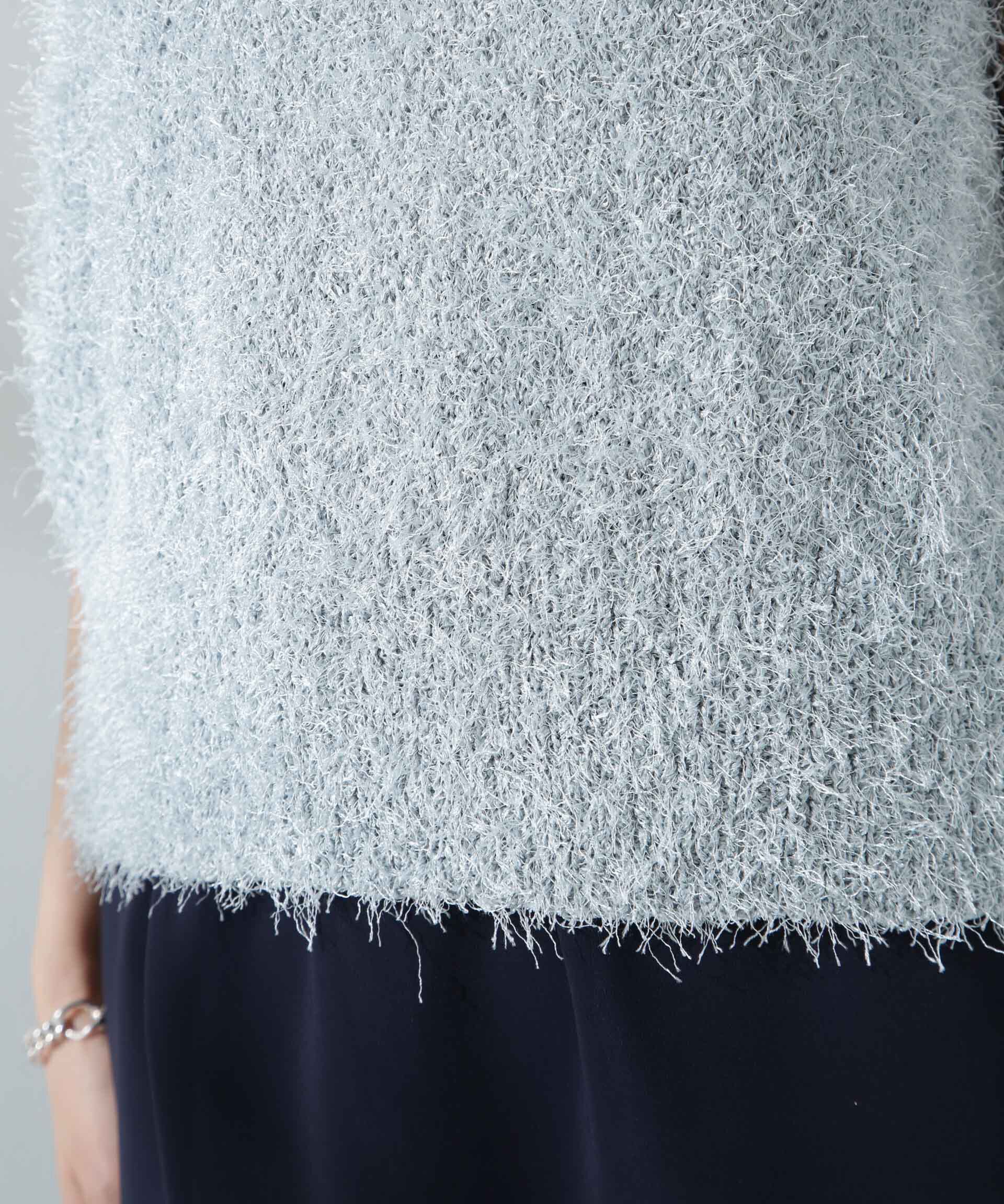 nano･universe「シャギーニットベスト」|ニット・セーター|